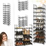  Könyvespolc Szekrény Cipőspolc Rendszerező Fém Összecsukható Állvány Strapabíró! (Regał Stojak Metalowy Na Buty nowoczesny)