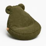 MeowBaby® Fotoliu puf pentru copii meowbaby aesthetic sako bag, teddy khaki, certificat oeko-tex, usor de curatat