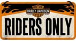 Nostalgic Art Germany Placă metalică cu Șnur 10 x 20 - Harley-Davidson Riders Only - Doar pentru Soferi de Harley-Davidson (762)