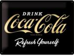Nostalgic Art Germany Placă metalică 30 x 40 - Coca-Cola Logo Gold - Sigla Aurie (1844)