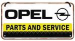 Nostalgic Art Germany Placă metalică cu Șnur 10 x 20 - Opel - Service și Piese (2154)