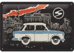 Nostalgic Art Germany Placă metalică 20 x 30 - Trabant - Berlin Black - Fundal Negru Berlin (2070)