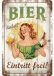 Nostalgic Art Germany Placă 20 x 30 - Bier Dabei - Eintritt Frei - Berea Este Gratuita (2244)