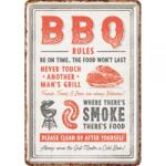 Nostalgic Art Germany Carte Poștală metalică - Bbq Rules - Reguli pentru Gratar (2524)
