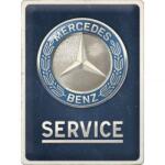 Nostalgic Art Germany Placă Decor 30 x 40 - Mercedes-Benz - Service Emblema Albastra (2438)
