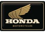 Nostalgic Art Germany Placă metalică 20 x 30 - Honda Mc - Motorcycles Gold - Sigla Honda Moto pe Auriu (2292)