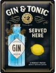 Nostalgic Art Germany Placă metalică 30 x 40 - Gin n Tonic Gold - Gin Tonic Rece (1843)