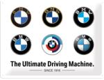 Nostalgic Art Germany Placă metalică 30 x 40 - BMW - Logo Evolution - Evolutia Siglei (1969)