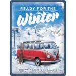 Nostalgic Art Germany Placă Decor 30 x 40 - Volkswagen Bulli Ready For The Winter (2668)