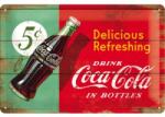 Nostalgic Art Germany Placă metalică 20 x 30 - Coca-Cola - Delicious Refreshing Green - Delicios și Racoritor pe Fundal Verde (1414)