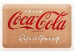 Nostalgic Art Germany Placă metalică 20 x 30 - Coca-Cola - Cardboard Logo - Sigla pe Fundal de Carton (1962)