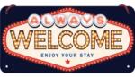 Nostalgic Art Germany Placă Decor metalică cu Șnur 10 x 20 - Welcome - Bun - Venit (2003)
