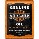 Nostalgic Art Germany Placă Decor metalică 15 x 20 - Harley-Davidson Genuine Oil - Ulei de Motor Autentic (2422)