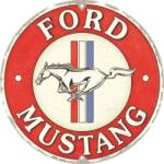 Nostalgic Art Germany Placă decor 35cm - Ford Mustang 3 Dungi Rosii (2494)