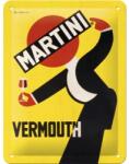 Nostalgic Art Germany Placă metalică 15 x 20 - Martini - Vermouth Waiter Yellow - Ospatar Din Vermouth - Galben (1972)