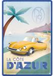 Nostalgic Art Germany Placă Decor metalică 20 x 30 - Citroen Ds la Cote D'Azur Ds19 - Coasta de Azur (2253)