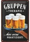 Nostalgic Art Germany Placă metalică 20 x 30 - Gruppentherapie Bier - Bere - Terapie de Grup (2384)