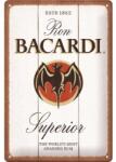 Nostalgic Art Germany Placă metalică 20 x 30 - Bacardi - Superior White Wood - Logo Bacaradi Superior - Fundal de Lemn (2309)