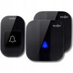 Spreest Vezeték Nélküli Kapucsengő Elemes Kapuhoz Vízálló 2 Db (Dzwonek bezprzewodowy S196196-BB Czarny 1T2R)