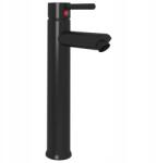  Fürdőszobai csaptelep keverővel, fekete, 12x30 cm (149088)