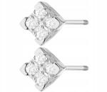 ZŁOCISTO Fehér Arany Fülbevaló Gyémántokkal Csavart Stifttel Arany 585 Ajándék (DLA DZIEWCZYNY NARZECZONEJ) - allegro - 178 730 Ft