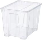 IKEA Doboz Tartály Fedéllel Átlátszó 39x28x28 cm Samla Ikea 22 L (694.408.22)