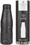 Estia Home Art Travel Flask Save the Aegean Reciclabil Sticlă Termos Oțel inoxidabil Fără BPA 500ml Noir Echo 01-22044 (01-22044)