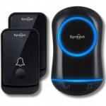 Spreest Vezeték Nélküli Kapucsengő Elemes Kapuhoz Vízálló 2 Gombos (Dzwonek bezprzewodowy 2Q188-BB 2T1R Czarny)