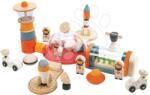 Tender Leaf Set din lemn Viața pe Marte Life On Mars Tender Leaf Toys set cu 16 piese oraș pentru astronauți (TL8312)