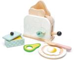Tender Leaf Prăjitor de pâine din lemn cu avocado Breakfast toaster set Tender Leaf Toys felii de pâine prăjită, ou și accesorii (TL8226) Bucatarie copii