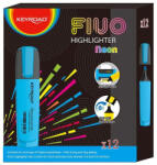 Keyroad Szövegkiemelő vágott hegyű, lapos test Keyroad Fluo neon kék (KR972169) - nyomtass-olcson