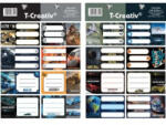 T-Creativ : Füzetcímke fiúknak, 16 db-os - többféle