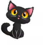  Fekete macska fólia lufi - 61 cm (203928)