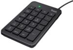 TRUST Numerikus billentyűzet, USB, TRUST Xalas , fekete (TR22221) - iroda24