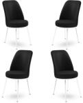 ASIR GROUP Étkezőszék szett (4 db) Dexa - Fekete, Fehér (240CHR1384)
