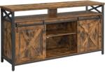 VASAGLE TV-állvány szekrény, fém keret, rusztikus barna és fekete (LTV071B01V1)