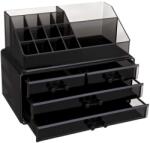 SONGMICS Akril kozmetikai rendszerező 4 fiókos (JKA007BK)