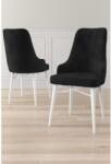 ASIR GROUP Étkezőszék szett (6 db) Neta - Fekete, Fehér (240CHR1726)