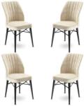ASIR GROUP Étkezőszék szett (4 db) Flex - Krém, Fekete (240CHR1414)