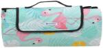 SONGMICS piknik takaró, strand pléd 200 x 200 cm flamingó mintával (GCM87PU)