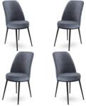 ASIR GROUP Étkezőszék szett (4 db) Dexa - Füst, Fekete (240CHR1367)
