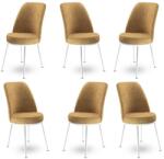 ASIR GROUP Étkezőszék szett (6 db) Dexa - Cappuccino, Fehér (240CHR1386)