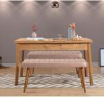 ASIR GROUP Étkezőgarnitúra(Kihúzható asztal, szék) (3 db) Santiago 0900 - Atlanti fenyő, Stone (869VEL8840)