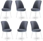 ASIR GROUP Étkezőszék szett (6 db) Dexa - Füst, Fehér (240CHR1387)