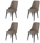 ASIR GROUP Étkezőszék szett (4 db) Pare - Cappuccino, Fekete (240CHR1503)