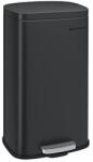 SONGMICS 30 literes pedálos szemetes, acél, belső vödörrel, halk záródású fedéllel, fekete (LTB03BK)