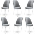 ASIR GROUP Étkezőszék szett (6 db) Dexa - Szürke, Fehér (240CHR1385)
