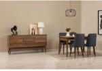 ASIR GROUP Étkezőgarnitúra(Kihúzható asztal, szék, konzol asztal) (6 db) Vina 01 1048 - Dió, Sötétkék (869VEL8768)