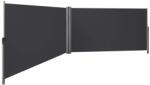 SONGMICS Kétoldalas, kihúzható napellenző 160 x 600 cm, szürke (GSA320G)