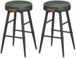 VASAGLE EKHO bárszékek, 2db-os magas bárszék szett, erdőzöld (LBC080C01)